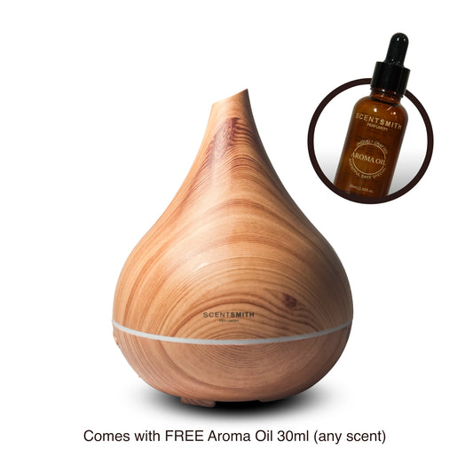 Large Wood Humidifier Machine with FREE 2 Aroma Oil 30ml