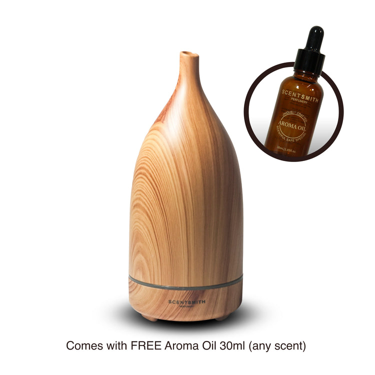 Small Wood Humidifier Machine with FREE Aroma Oil 30ml