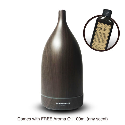 Wood Humidifier Machine (Small) with FREE Aroma Oil 100ml